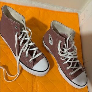 High-Top Sneakers with White Laces converse